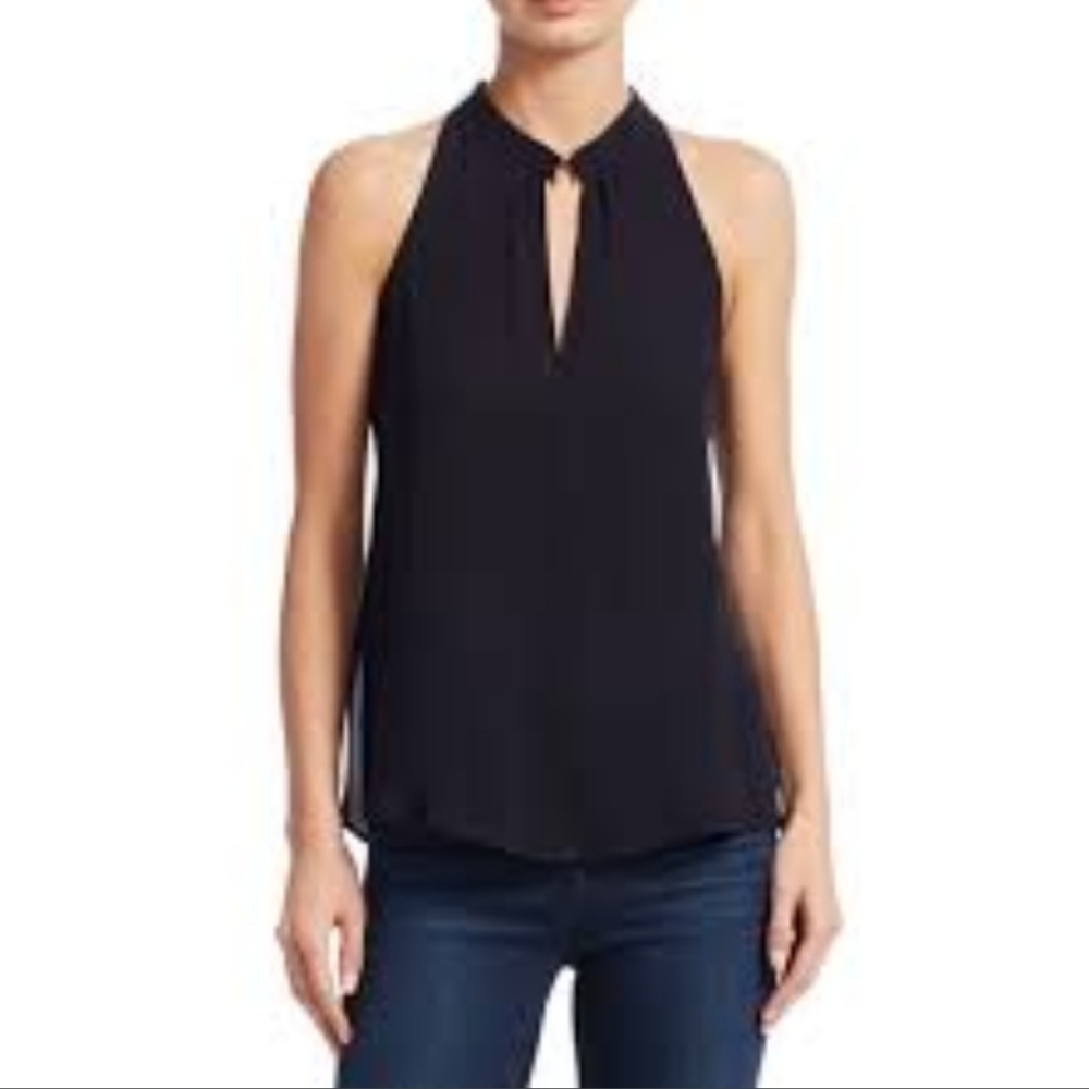 A.L.C./ Black Silk Moran Keyhole Sleeveless Top - Picture 1 of 9